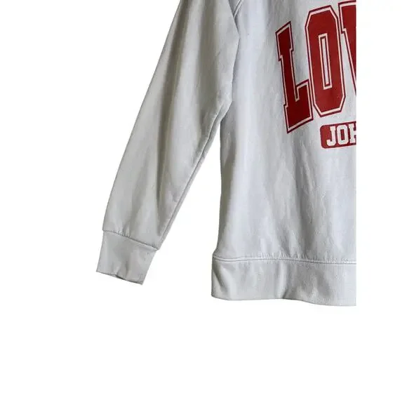 Athletic Works LOVED John 3:16 White Graphic Sweatshirt Pullover L (12-14) - Picture 3 of 7